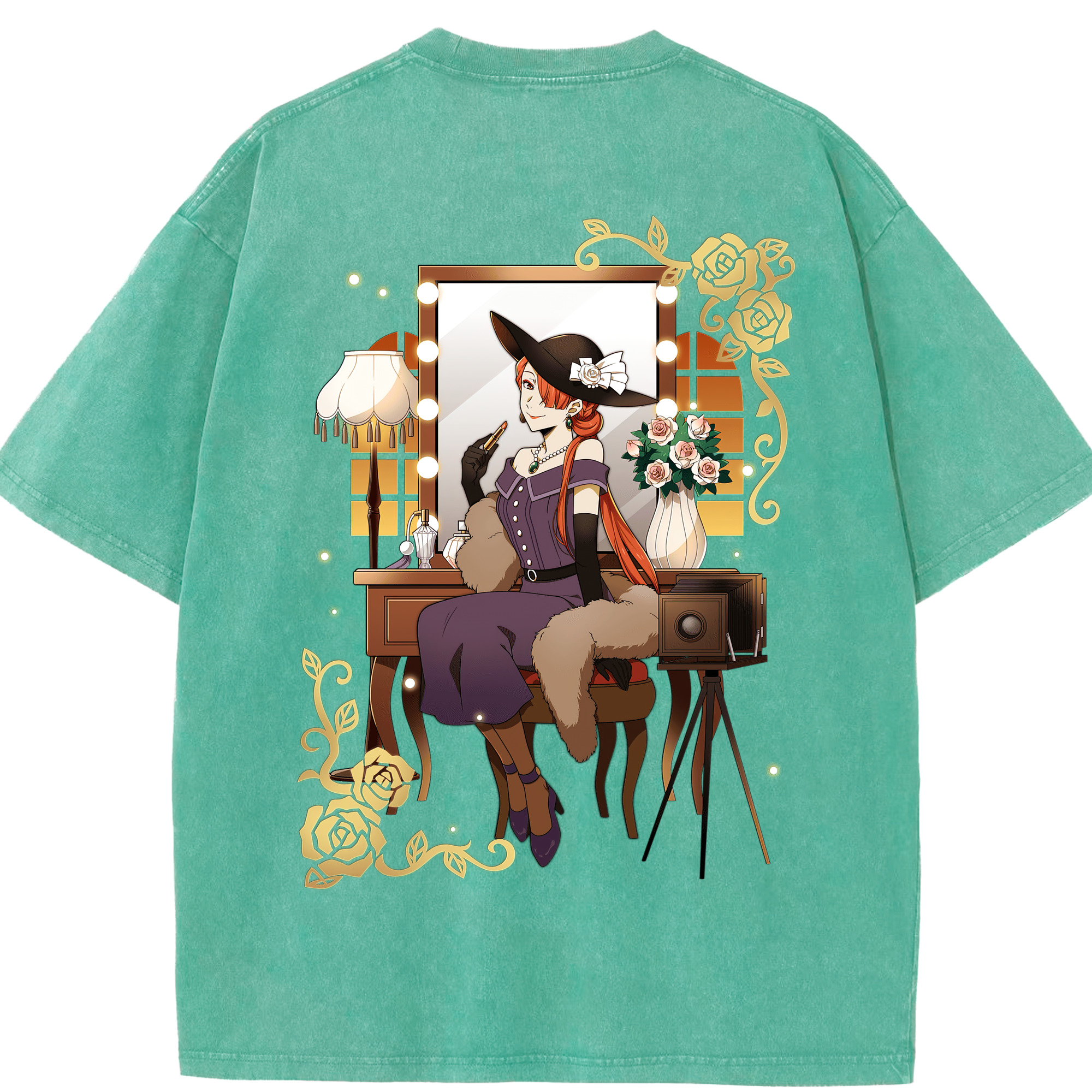 （画像用） 文豪ストレイドッグス Bungo Stray Dogs 綿100% ヴィンテージ風 半袖Tシャツ（背面プリント）